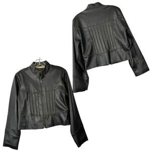 Dollhouse Women’s Faux Leather Moto Peplum Jacket XL Y2K Grunge